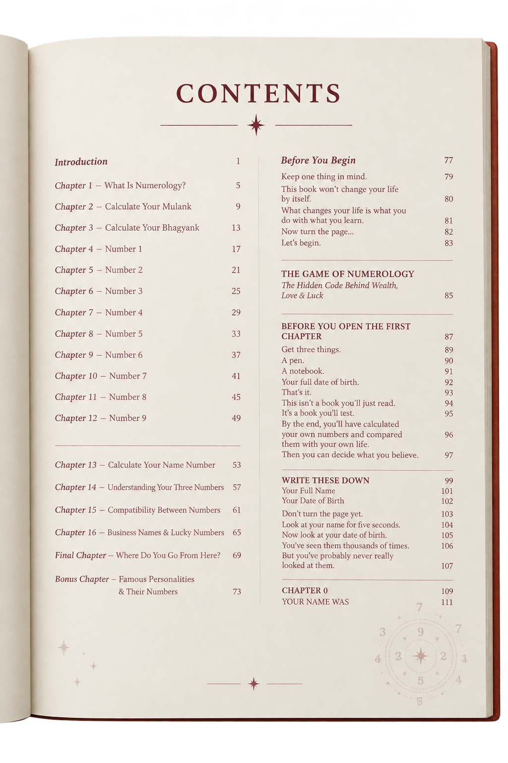 The Game Of Numerology : hidden secret of wealth , love and health | E-Book ( English + HINDI)